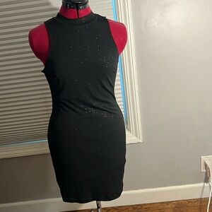 Black sequin cocktail dress